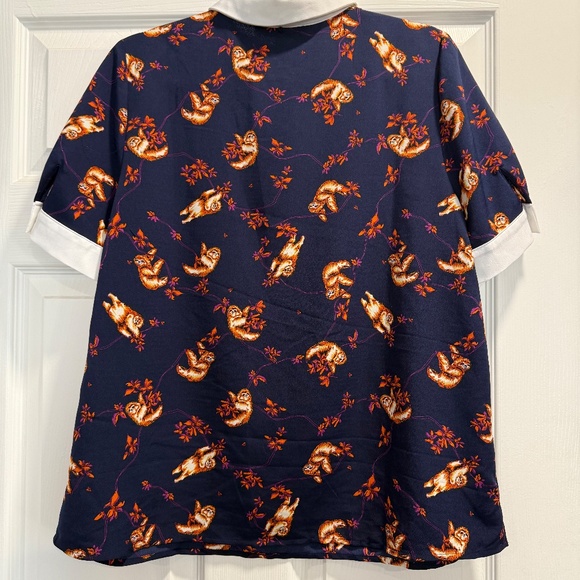 SOLD—NWOT Modcloth Sloth Swing Blouse-Size L - Picture 4 of 10